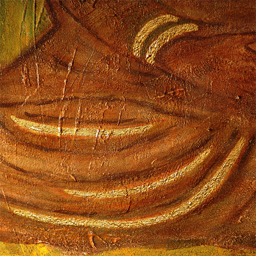 The brown Buddha - image detail