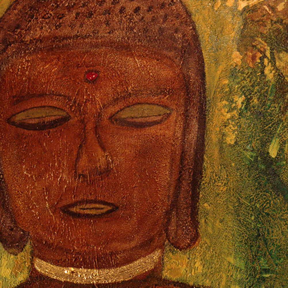 The brown Buddha - image detail